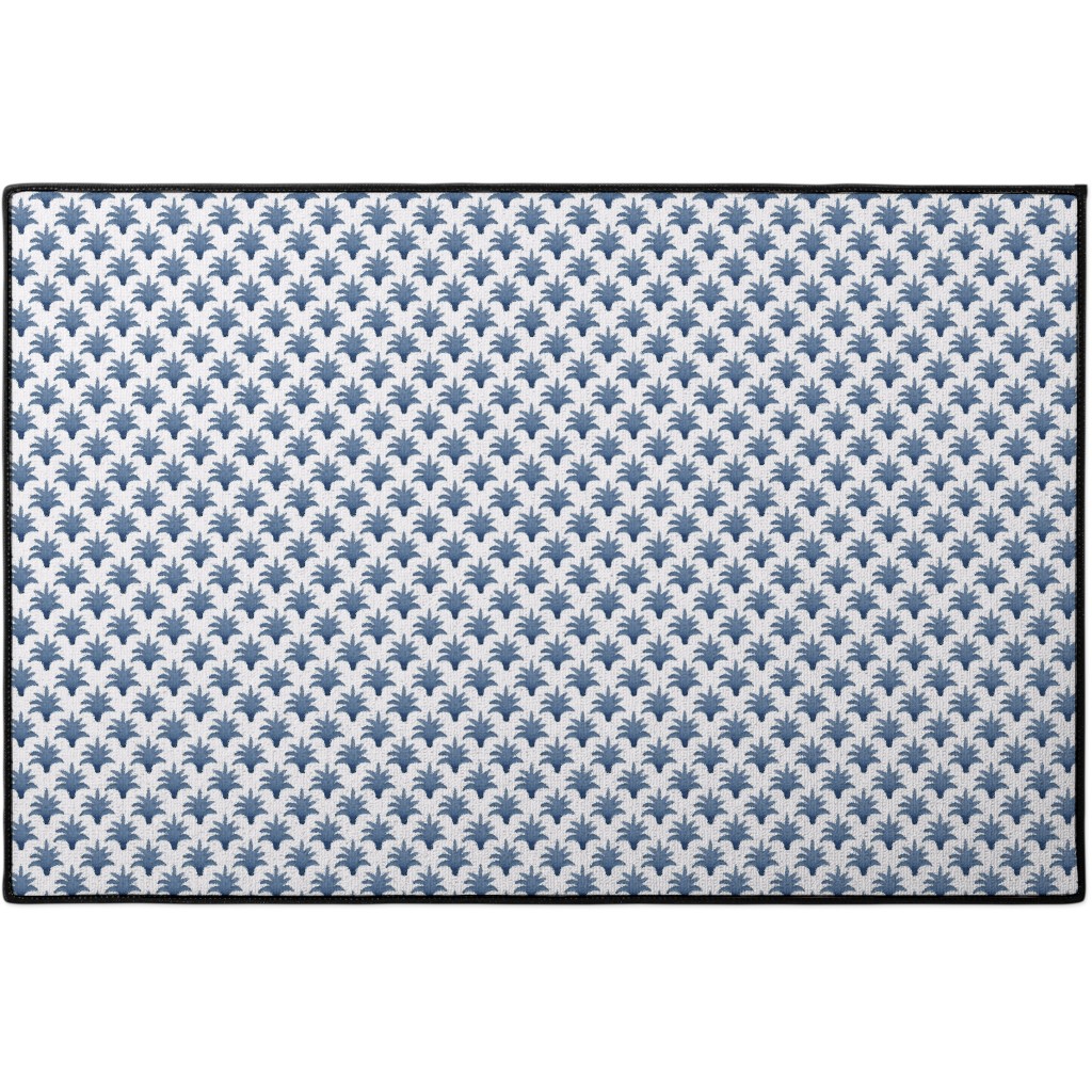 Pinecone Indigo on Cream Door Mat Shutterfly