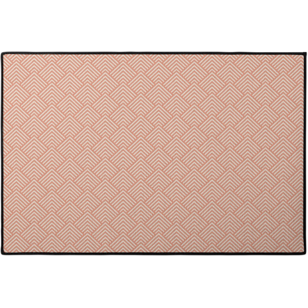 Mod Triangles - Blush Door Mat, Pink