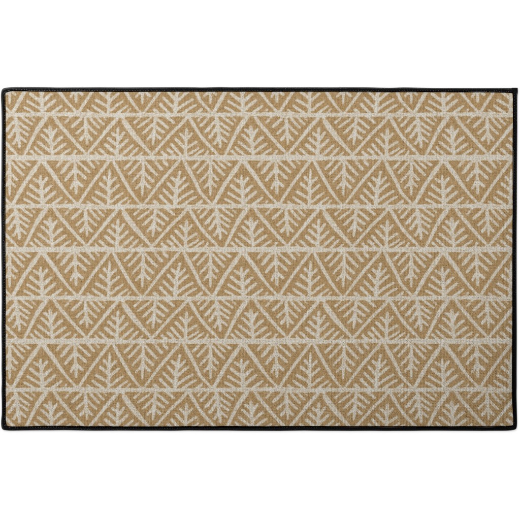 Textured Mudcloth Door Mat, Brown