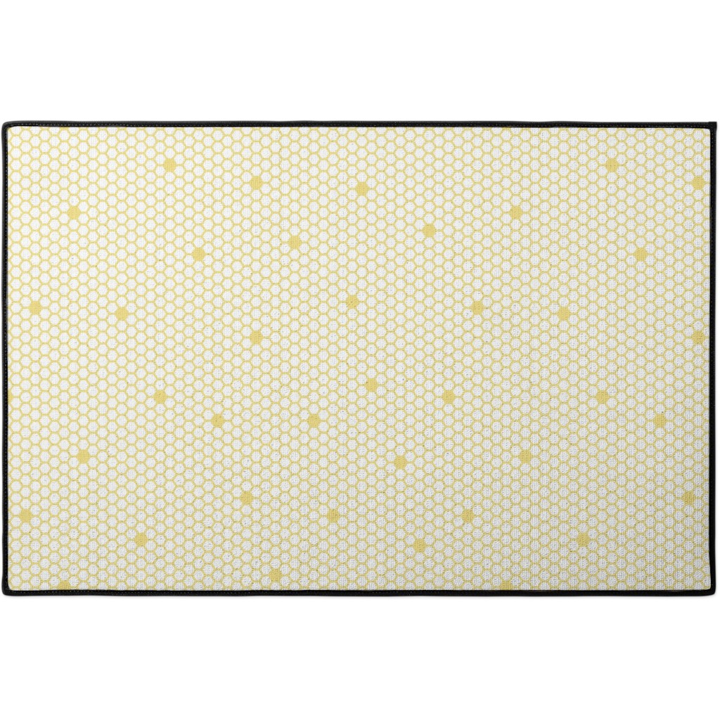 Honeycomb - Sugared Spring - Yellow Door Mat, Yellow