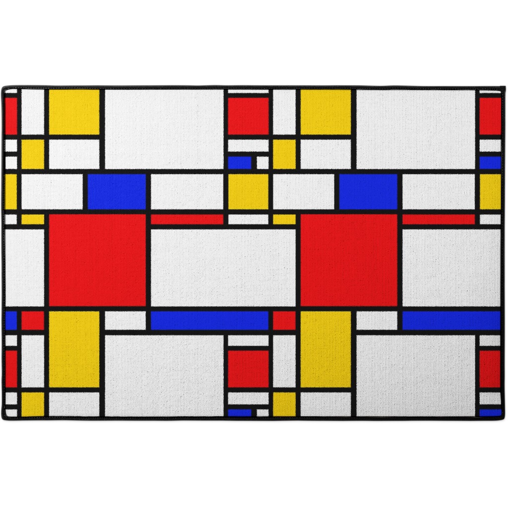 Mondrian Door Mat, Multicolor