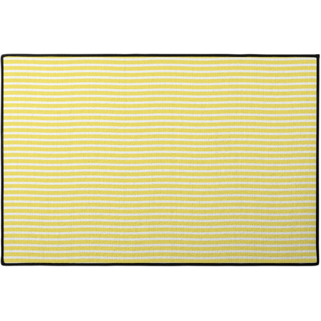 wonky stripe sunny door mat