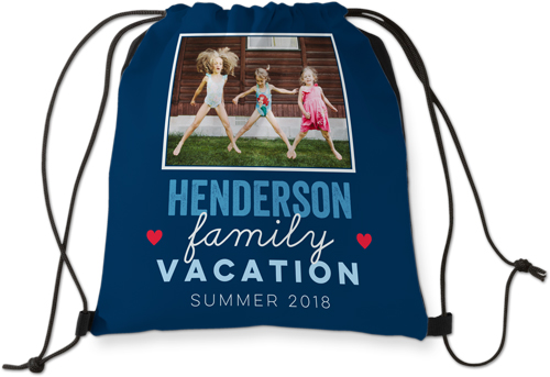 Family Vacation Drawstring Backpack