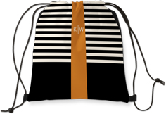 stripe monogram drawstring backpack