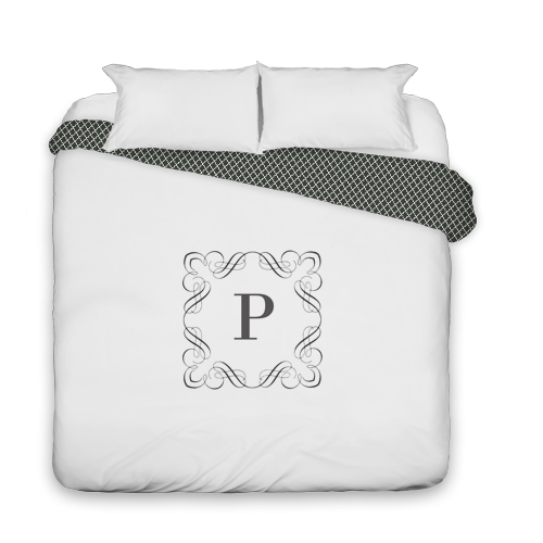 Stylized Border Monogram Custom Duvet Cover Shutterfly