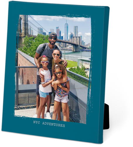 Brushed Frame Portrait Easel Back Canvas, 5x7, No Frame, Easel Back Canvas, Blue, azure