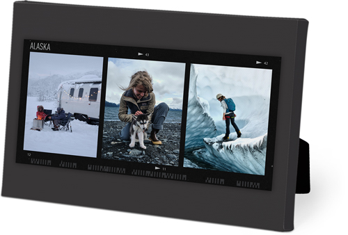 Travel Film Collage Easel Back Canvas, 5x7, No Frame, Easel Back Canvas, Gray, charcoal