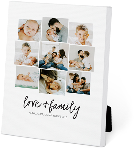Love and Family Easel Back Canvas, 5x7, No Frame, Easel Back Canvas, White, white
