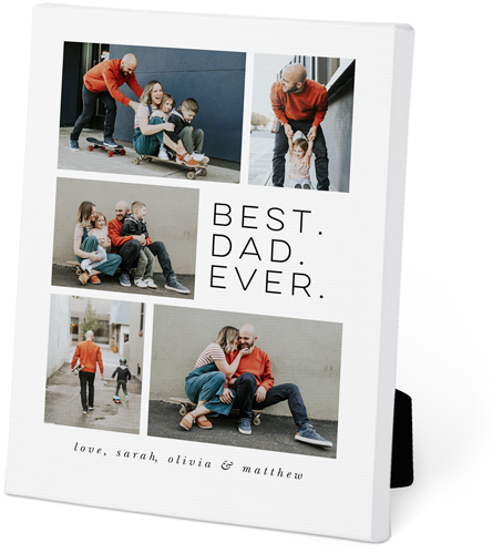 Best Dad Modern Easel Back Canvas, 5x7, No Frame, Easel Back Canvas, White, white