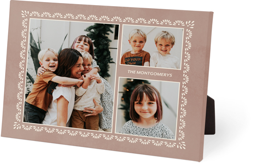 Boho Border Easel Back Canvas, 8x10, No Frame, Easel Back Canvas, Brown, sap