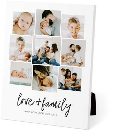 Love and Family Easel Back Canvas, 8x10, No Frame, Easel Back Canvas, White, white