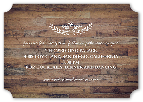 Love And Laughter Forever Wedding Enclosure Card, Brown, Signature Smooth Cardstock, Ticket