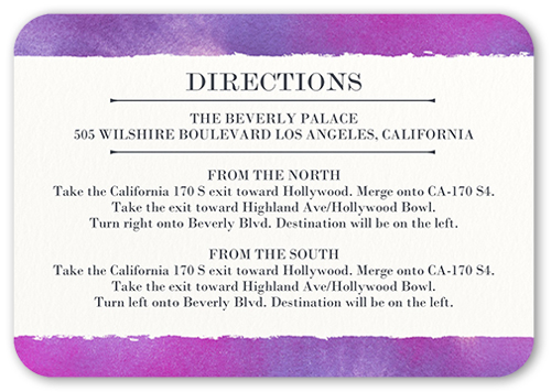 Romantic Wonder Wedding Enclosure Card, Purple, 100% Recycled Cardstock , Rounded, Purple