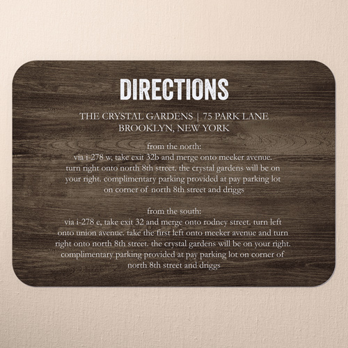 Rustic Enchantment Wedding Enclosure Card, Brown, Pearl Shimmer Cardstock, Rounded
