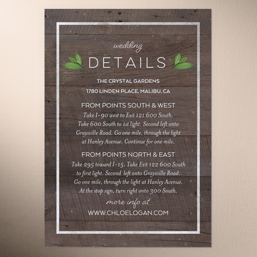 Encircled in Love Wedding Enclosure Card, Brown, Matte, Pearl Shimmer Cardstock, Square
