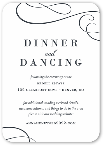 Elegant Gray Wedding Enclosure Cards