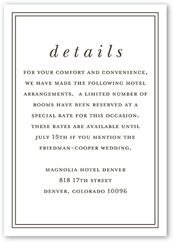 Layered Photos Wedding Enclosure Card, White, Matte, Signature Smooth Cardstock, Square