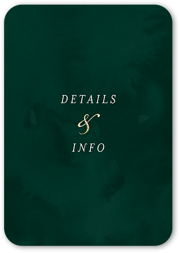 Gentle Texture Wedding Enclosure Card, Green, Pearl Shimmer Cardstock, Rounded, Kale