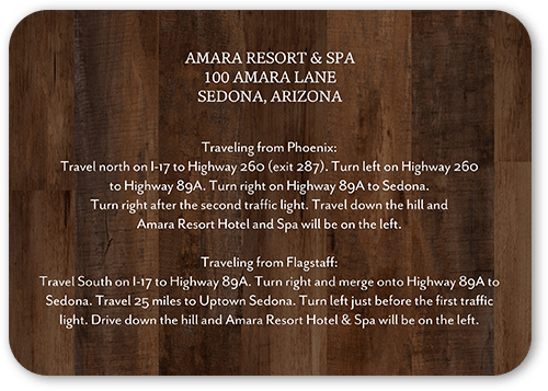 Simple Woodgrain Wedding Enclosure Card, Brown, Matte, Signature Smooth Cardstock, Rounded