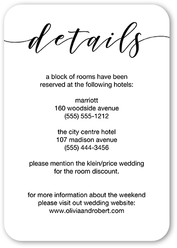 Forever Celebrate Wedding Enclosure Card, White, 100% Recycled Cardstock , Rounded