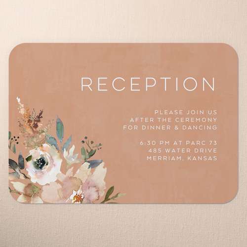 Painted Promise Wedding Enclosure Card, Beige, Pearl Shimmer Cardstock, Rounded