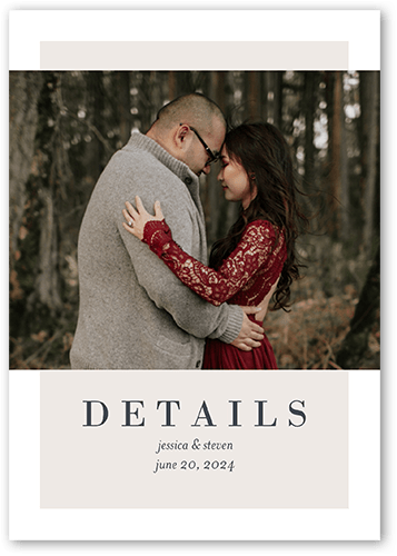 Novel Photo Wedding Enclosure Card, Purple, Matte, 100% Recycled Cardstock , Square, Whisper