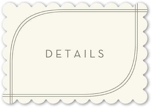 Adorned Arc Wedding Enclosure Card, White, Signature Smooth Cardstock, Scallop