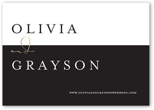 Dazzling Duet Wedding Enclosure Card, Yellow, Matte, Pearl Shimmer Cardstock, Square, Goldenrod