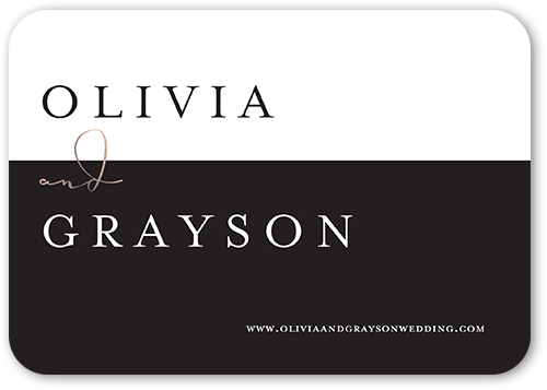 Dazzling Duet Wedding Enclosure Card, Pink, Pearl Shimmer Cardstock, Rounded, Blush