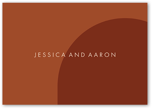 Always Modern Wedding Enclosure Card, Orange, Matte, Pearl Shimmer Cardstock, Square, Caramel