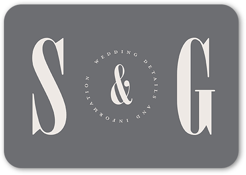 Pleasant Pair Wedding Enclosure Card, Gray, 100% Recycled Cardstock , Rounded, Gray