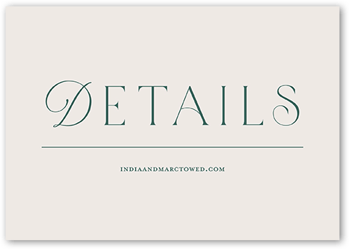 Fancy Feature Wedding Enclosure Card, Gray, Matte, Pearl Shimmer Cardstock, Square, Gray