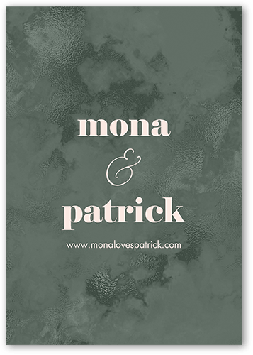 Winsome Wanderlust Wedding Enclosure Card, Green, Matte, Signature Smooth Cardstock, Square, Green