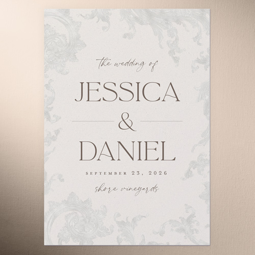 Touch Of Elegance Wedding Enclosure Card, Beige, Matte, 100% Recycled Cardstock , Square, Apricot Mousse