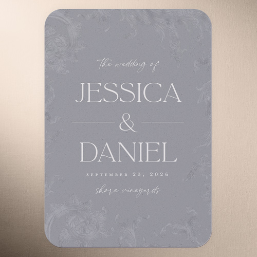 Touch Of Elegance Wedding Enclosure Card, Gray, Matte, Signature Smooth Cardstock, Rounded