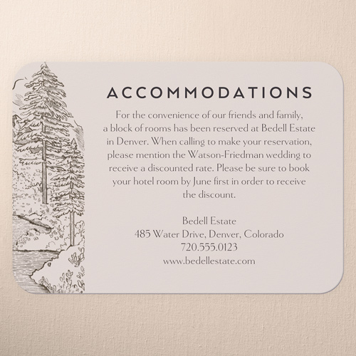 Alpine Affection Wedding Enclosure Card, Gray, Write Your Own Greeting, 100% Recycled Cardstock , Rounded, Gray