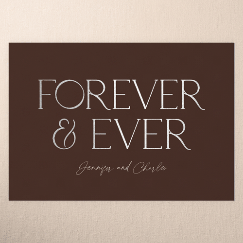 Romantic Gleam Wedding Enclosure Card, Red, Silver Foil, Matte, Signature Smooth Cardstock, Square