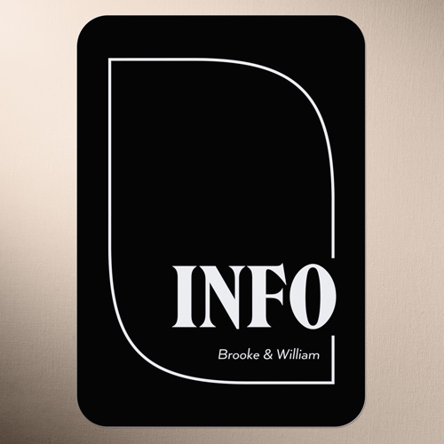 Modern Cutout Wedding Enclosure Card, White, Matte, Signature Smooth Cardstock, Rounded, White