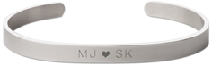 perfect pair heart engraved cuff