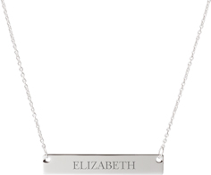 make it yours engraved bar necklace