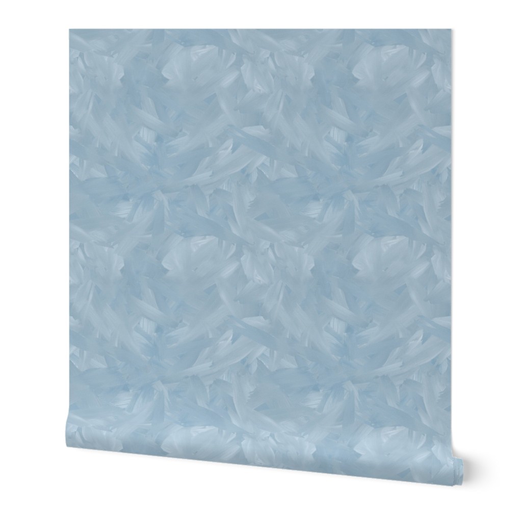 Brushstroke Wash - Light Blue Wallpaper, 2'x12', Prepasted Removable Smooth, Blue