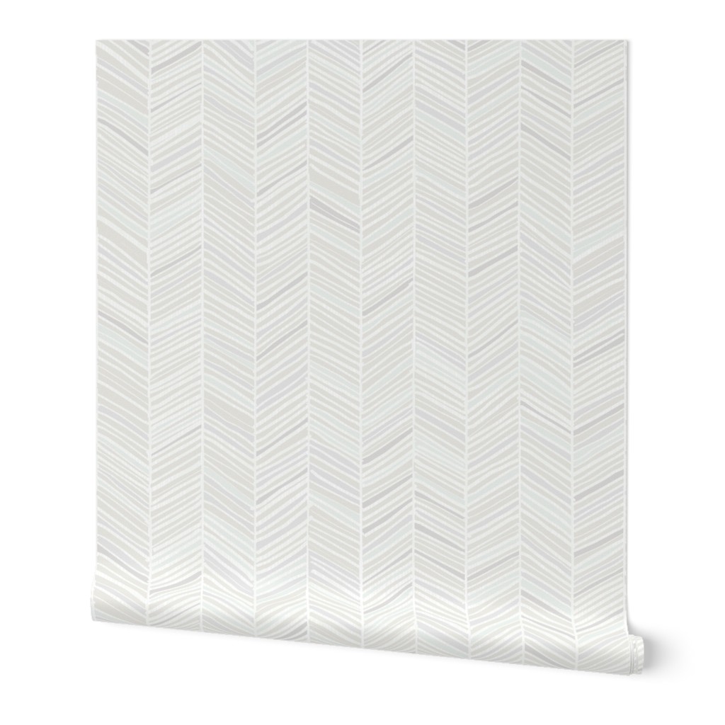 Herringbone Hues Wallpaper, 2'x12', Prepasted Removable Smooth, Gray