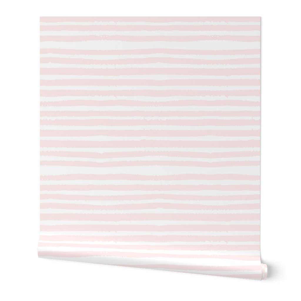 Shibori Stripes - Pink Wallpaper, 2'x12', Prepasted Removable Smooth, Pink