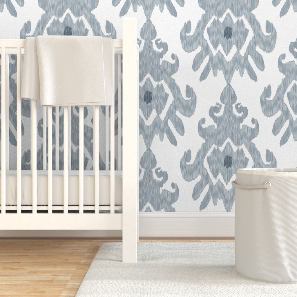 Modern Ikat - Blue Gray Wallpaper | Shutterfly
