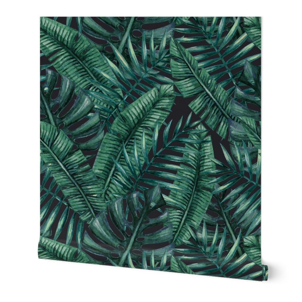 Tropic of Cancer - Green Wallpaper, 2'x9', Prepasted Removable Smooth, Green