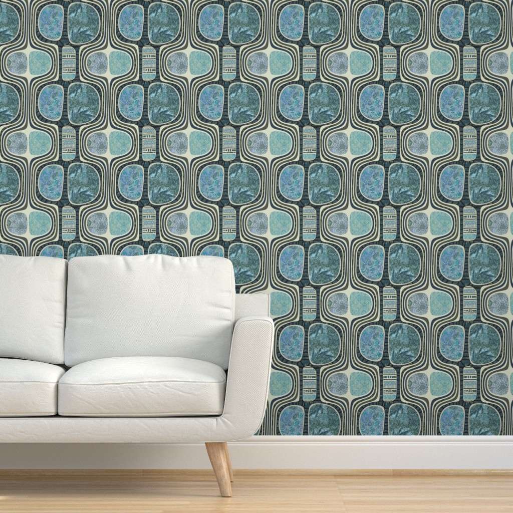 Spanish Tile - Blue Wallpaper | Shutterfly