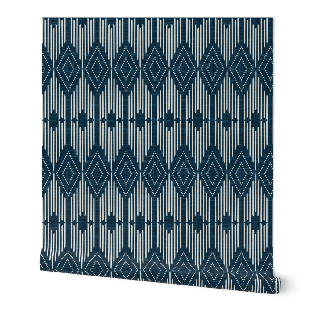West End Wallpaper, 2'x9', Prepasted Removable Smooth, Blue