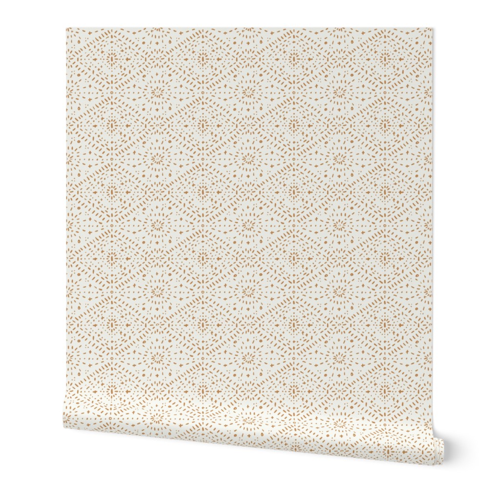 Boho Modern Diamonds Wallpaper, 2'x9', Prepasted Removable Smooth, Beige