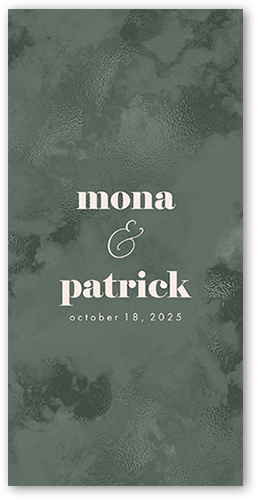 Winsome Wanderlust Wedding Menu, Green, 4x8 Menu, Standard Smooth Cardstock, Square, Green