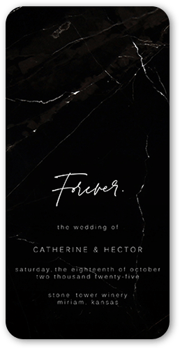 Married Marble Wedding Program, Black, 4x8 Flat Program, Matte, Signature Smooth Cardstock, Rounded, Black